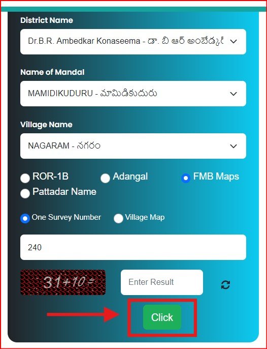 View FMB Maps on MeeBhoomi AP